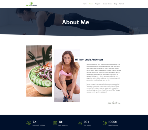 #1 Willpower Nutritionist Business Theme