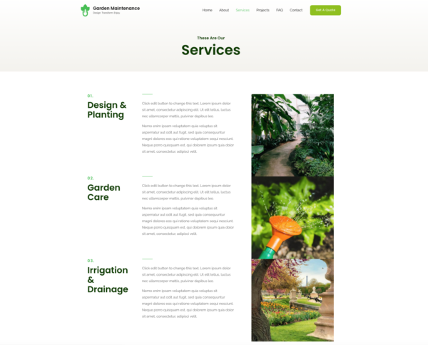 #1 Famous Garden Maintenance Business Services Theme