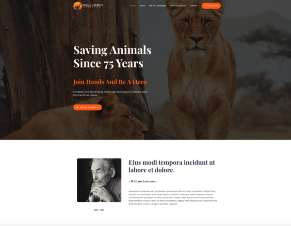 #1 Saving Animal Welfare Brilliant Business Theme