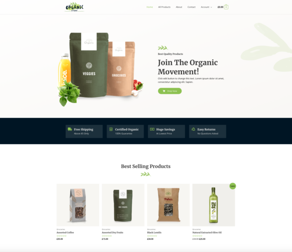 Amazing Organic Store Unbelievable eCommerce Theme