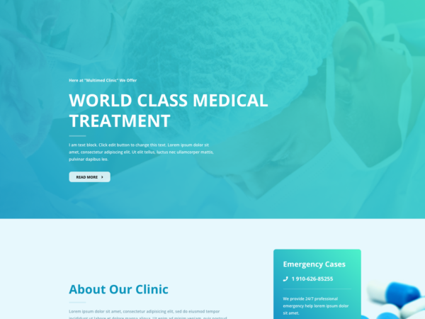 #1 Pioneering Multimed Clinic Business Theme