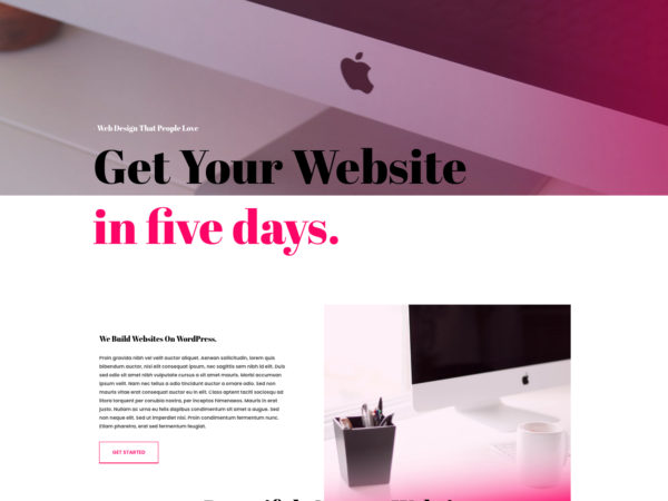 #1 Inspirational Five Days Website Business Theme