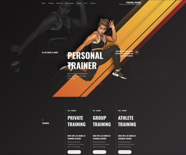 #1 Strong Personal Trainer Pro Business Theme
