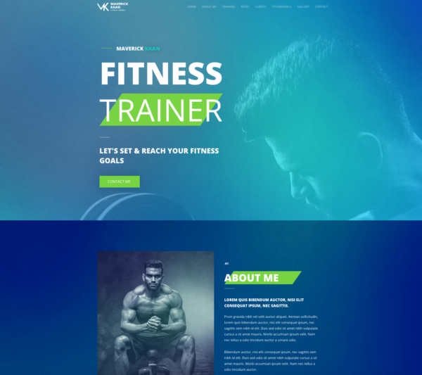 #1 In the Zone Fitness Trainer Business Theme