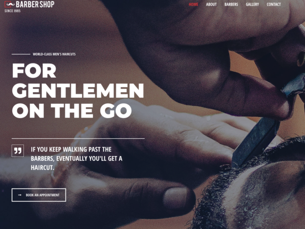 #1 Exquisite Barber Shop Business Theme