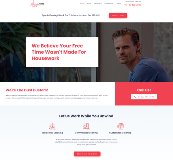 #1 Outstanding Cleaning Services Business Theme