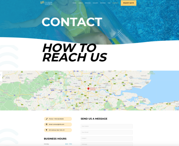 #1 Fantasy Swimming Pool Services Business Theme