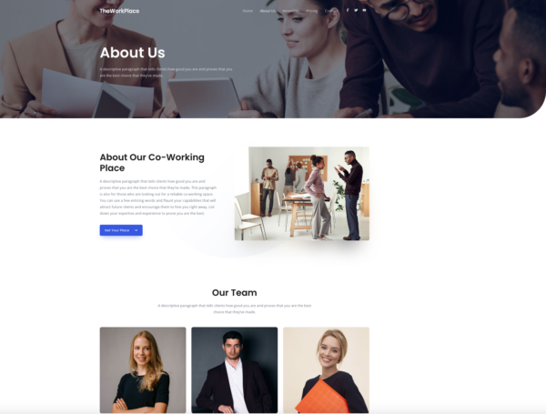 #1 Life-Changing Co-Working Place Business Theme