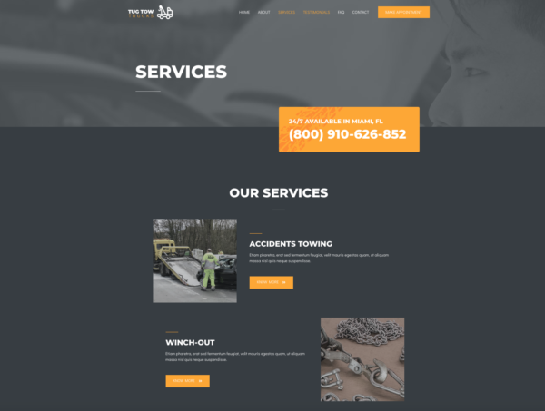 #1 Dependable Towing Services Pro Business Theme